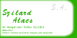 szilard alacs business card