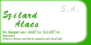 szilard alacs business card